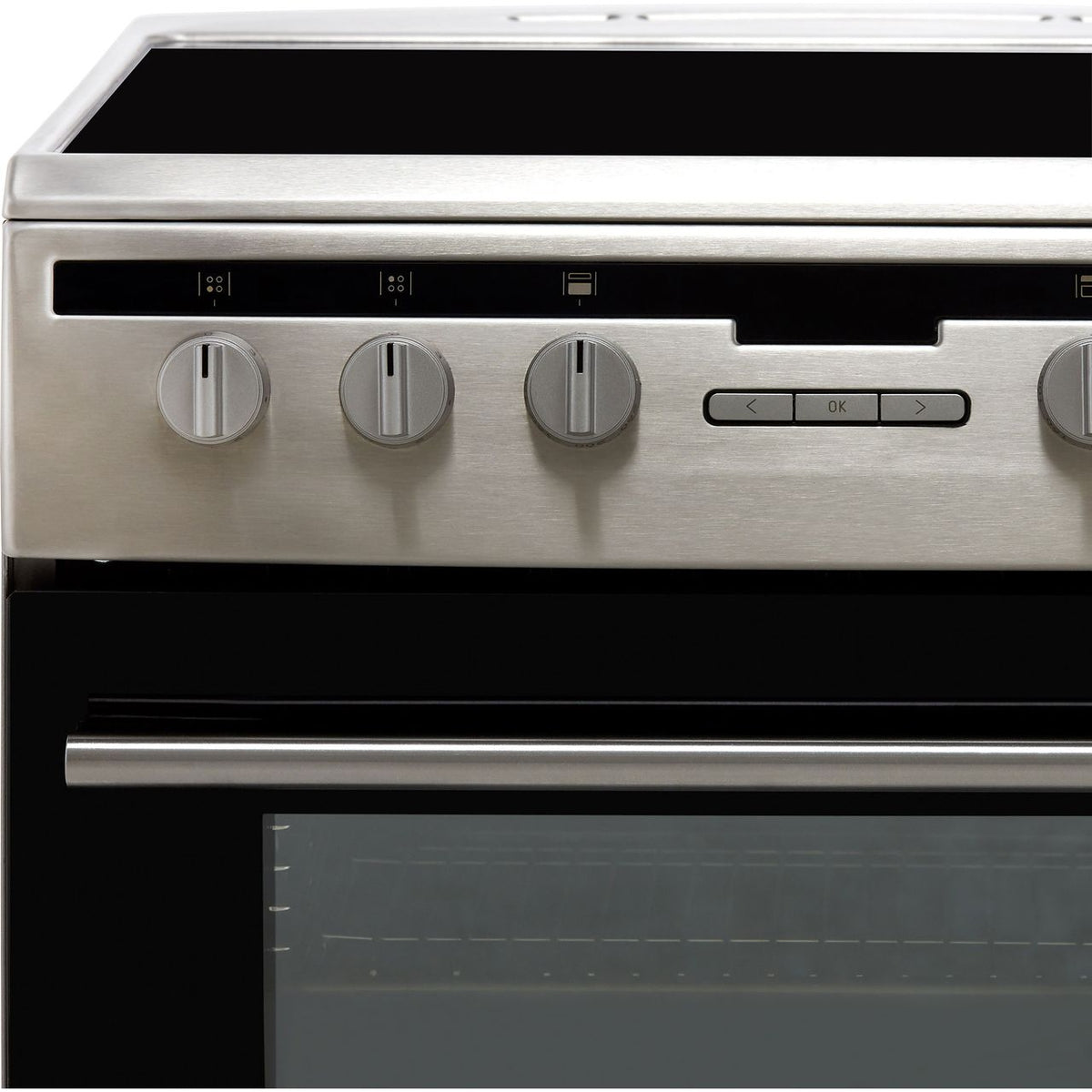 Amica AFC6550SS 60cm Electric Cooker with Ceramic Hob - Stainless Steel - A-A Rated