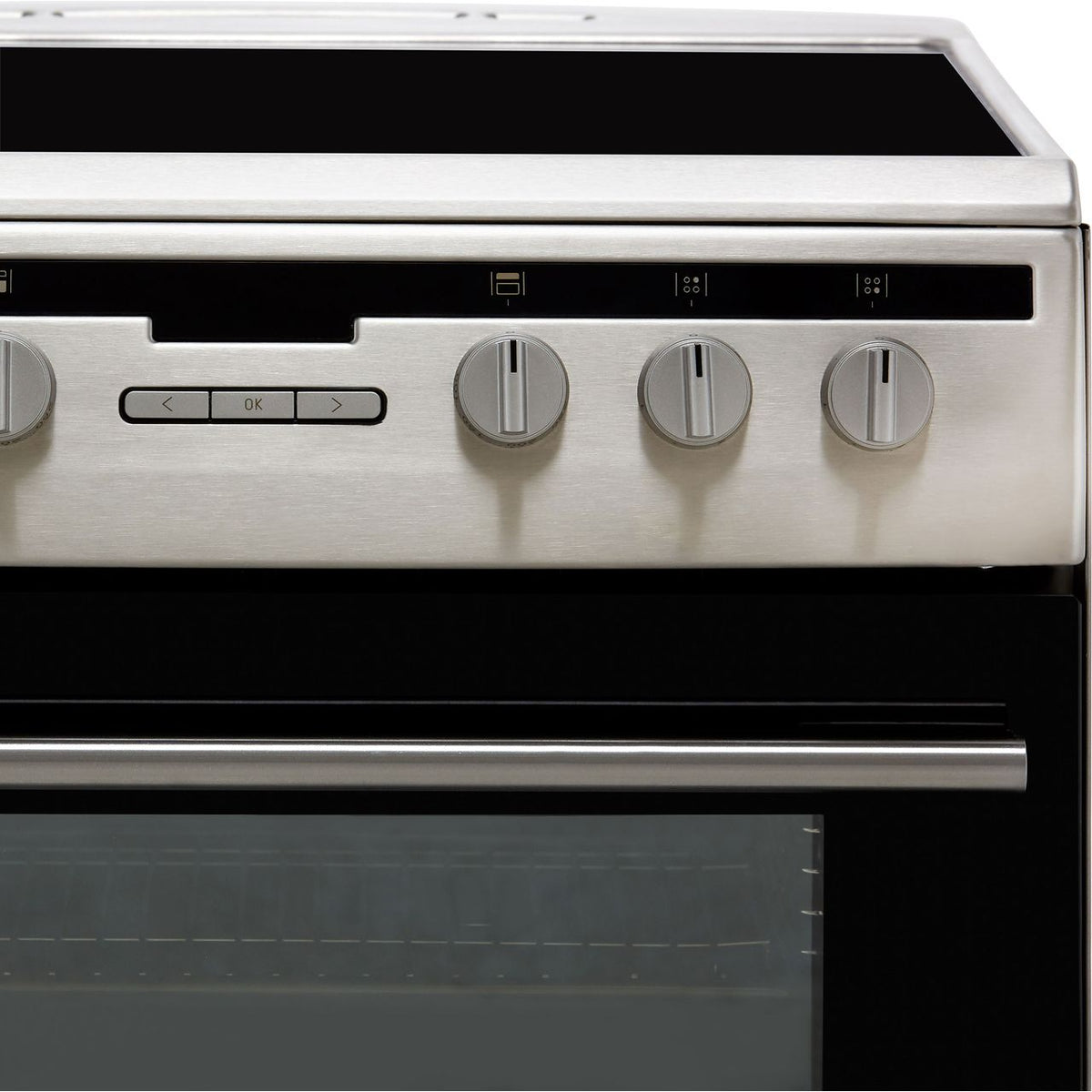 Amica AFC6550SS 60cm Electric Cooker with Ceramic Hob - Stainless Steel - A-A Rated