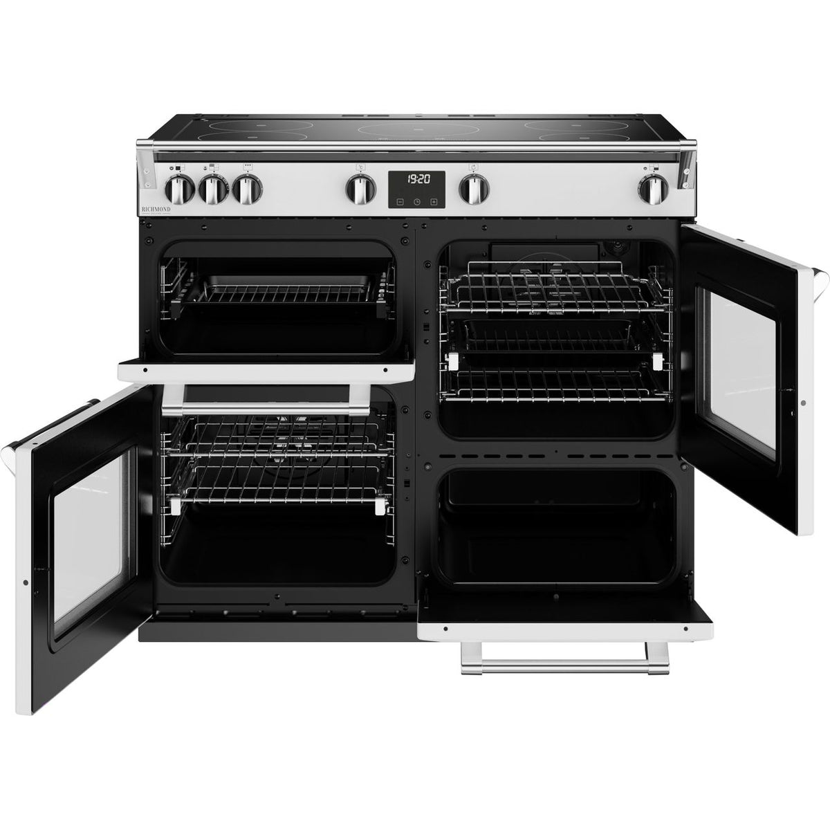 Stoves Richmond Deluxe ST DX RICH D1000Ei TCH IWH Electric Range Cooker with Induction Hob - Icy White - A Rated