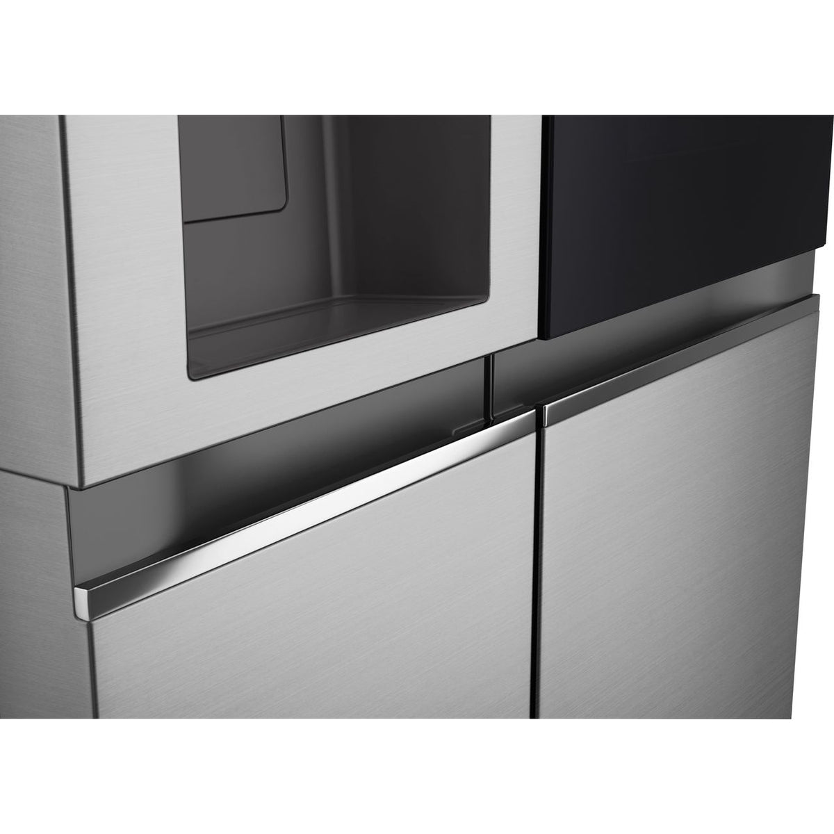 LG InstaView™ GSGV81PYLL Wifi Connected Non-Plumbed Frost Free American Fridge Freezer - Prime Silver - E Rated