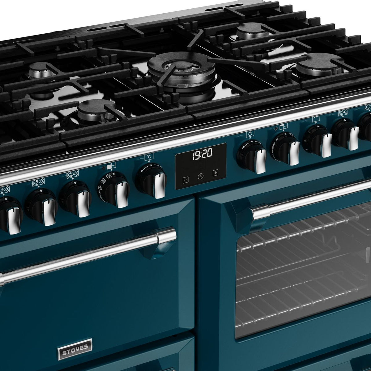 Stoves Richmond Deluxe ST DX RICH D1000DF KTE Dual Fuel Range Cooker - Kingfisher Teal - A Rated