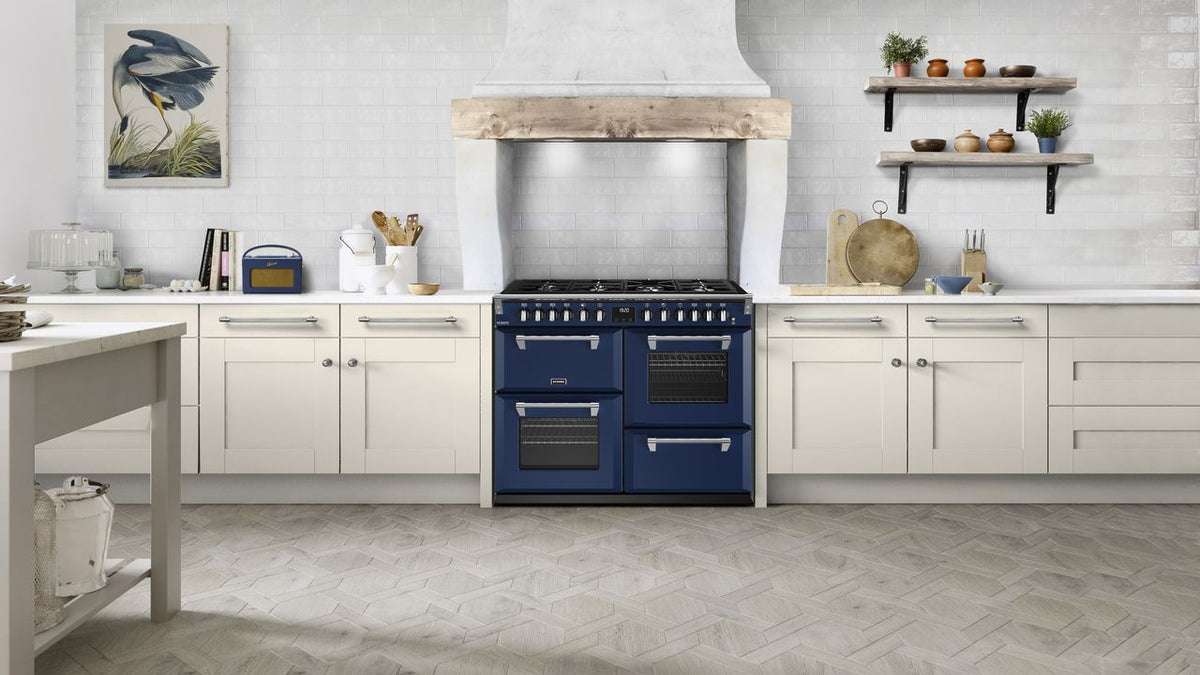 Stoves Richmond Deluxe ST DX RICH D1100DF MBL Dual Fuel Range Cooker - Midnight Blue - A Rated