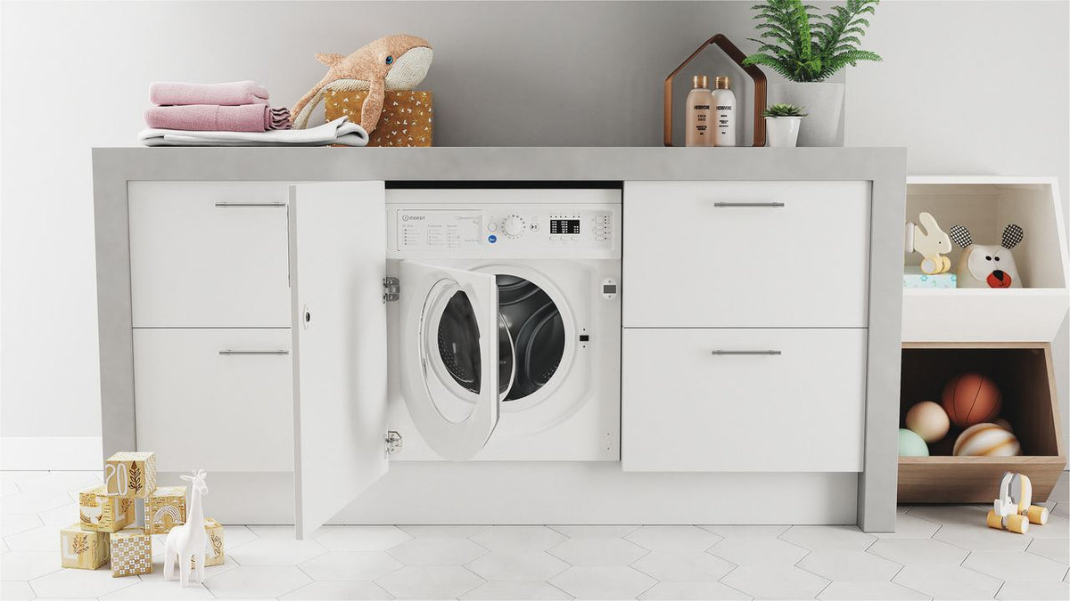 Indesit BIWMIL91485UK Integrated 9kg Washing Machine with 1400 rpm - White - B Rated