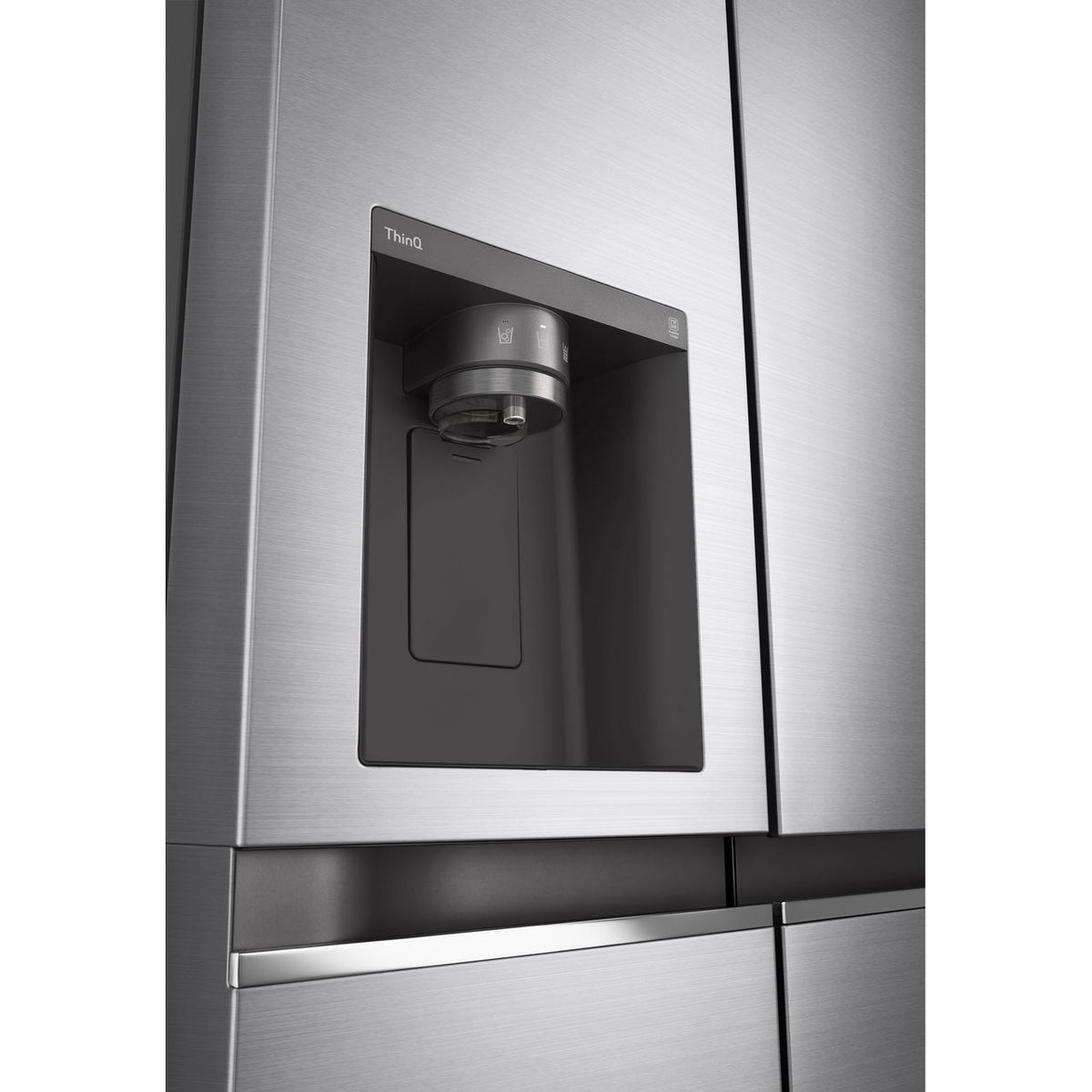 LG NatureFRESH™ GSLV71PZTD Wifi Connected Non-Plumbed Frost Free American Fridge Freezer - Shiny Steel - D Rated