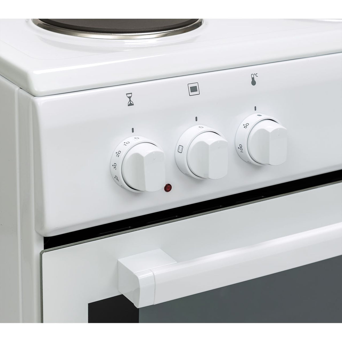 Electra BEF60SEW 60cm Electric Cooker with Solid Plate Hob - White - A Rated