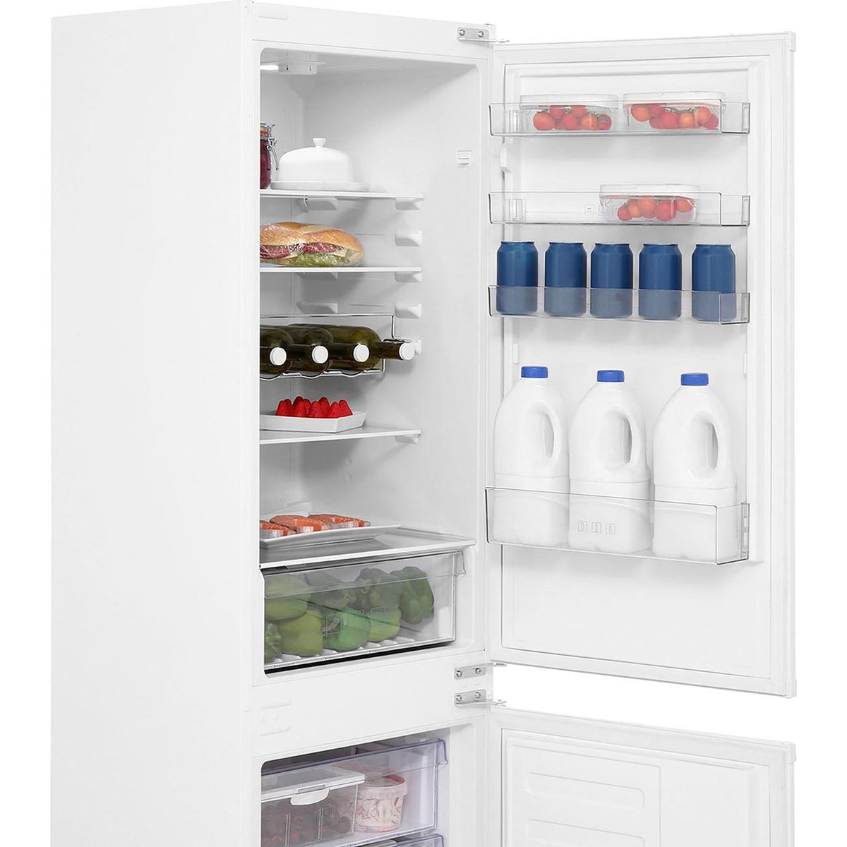 Beko BCSD173 Integrated 70-30 Fridge Freezer with Sliding Door Fixing Kit - White - F Rated