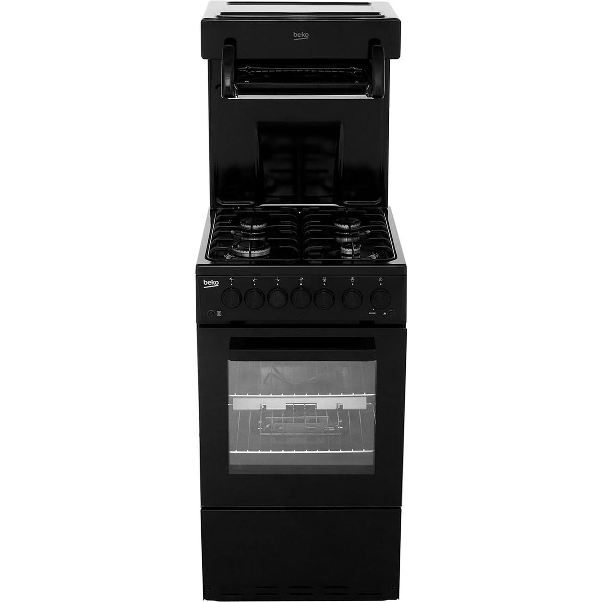 Beko KA52NEK 50cm Gas Cooker with Full Width Gas Grill - Black - A Rated