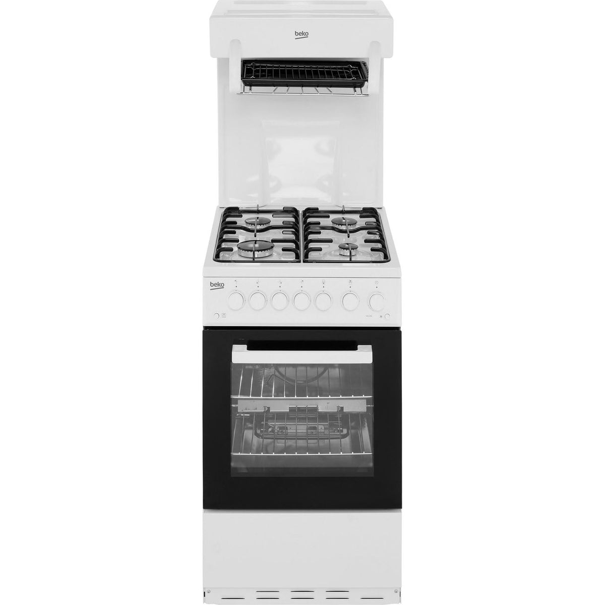 Beko KA52NEW 50cm Gas Cooker with Full Width Gas Grill - White - A Rated