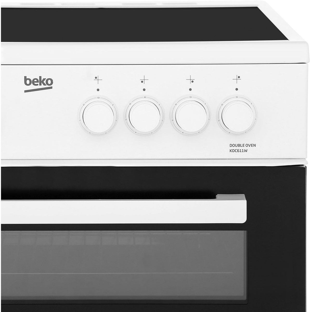 Beko KDC611W 60cm Electric Cooker with Ceramic Hob - White - A-A Rated