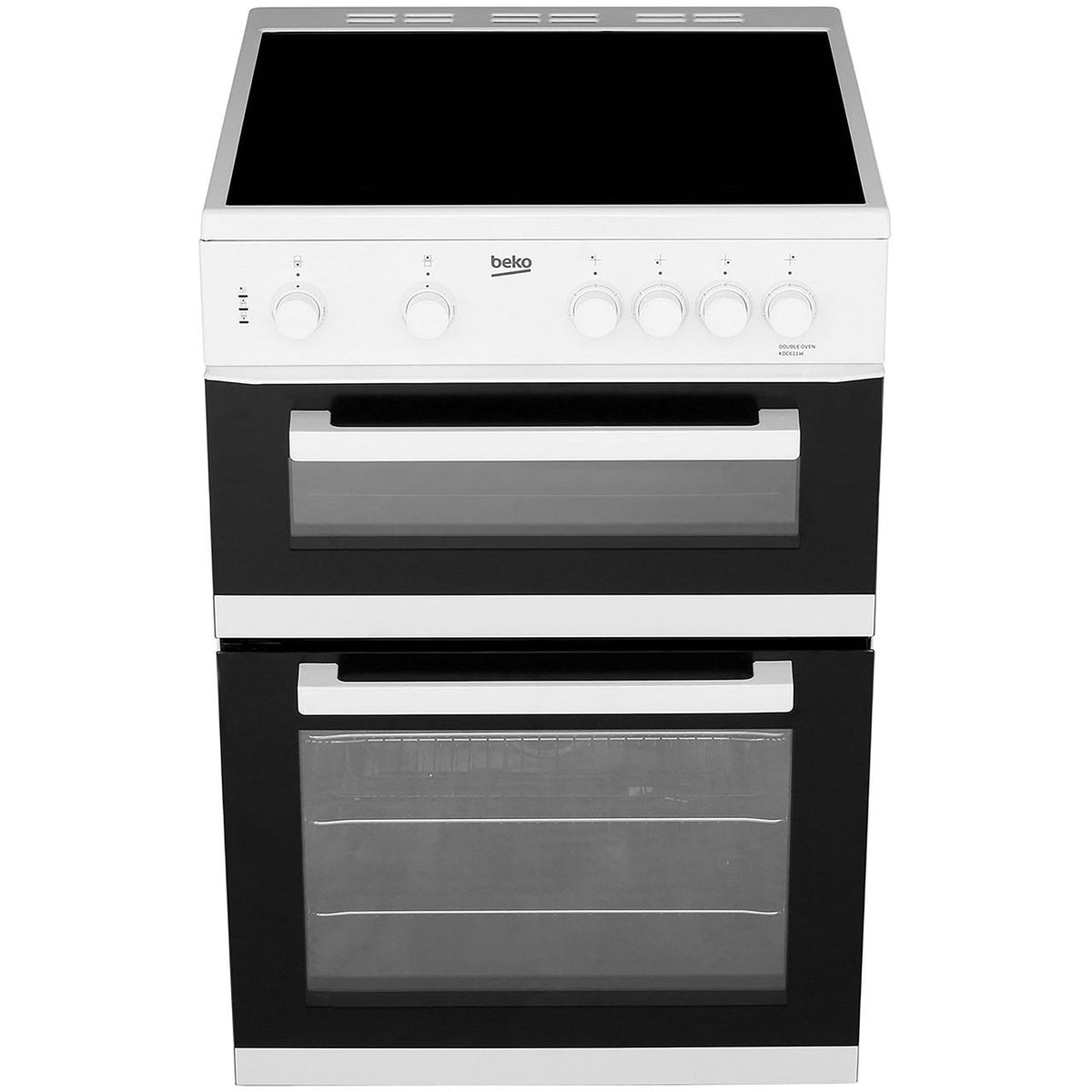 Beko KDC611W 60cm Electric Cooker with Ceramic Hob - White - A-A Rated