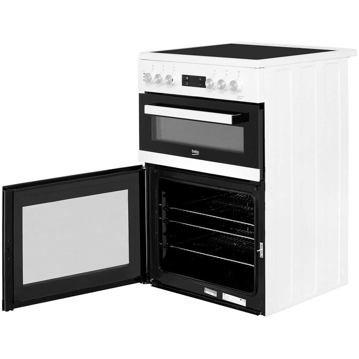 Beko KDC653W 60cm Electric Cooker with Ceramic Hob - White - A-A Rated