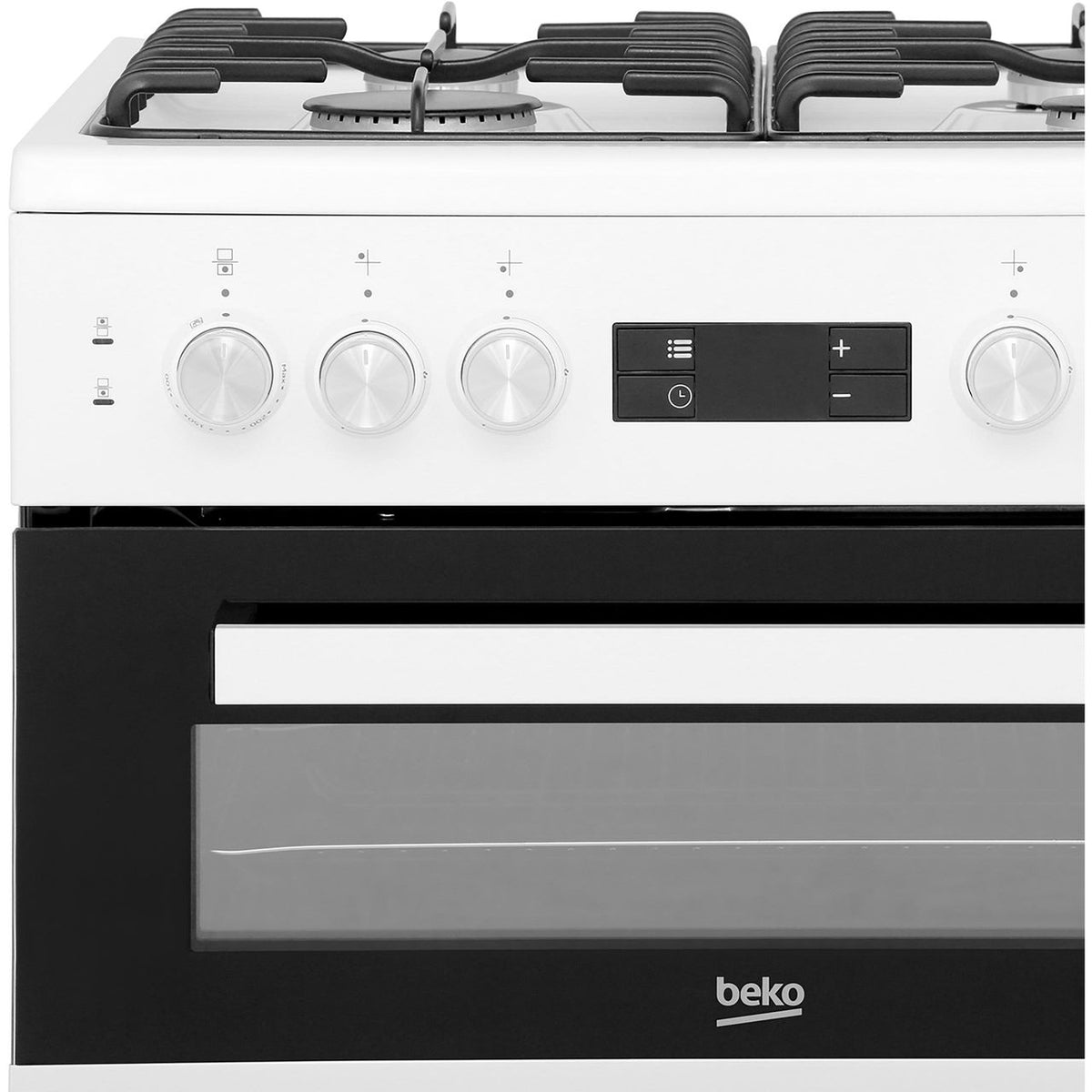 Beko KDDF653W 60cm Dual Fuel Cooker - White - A-A Rated