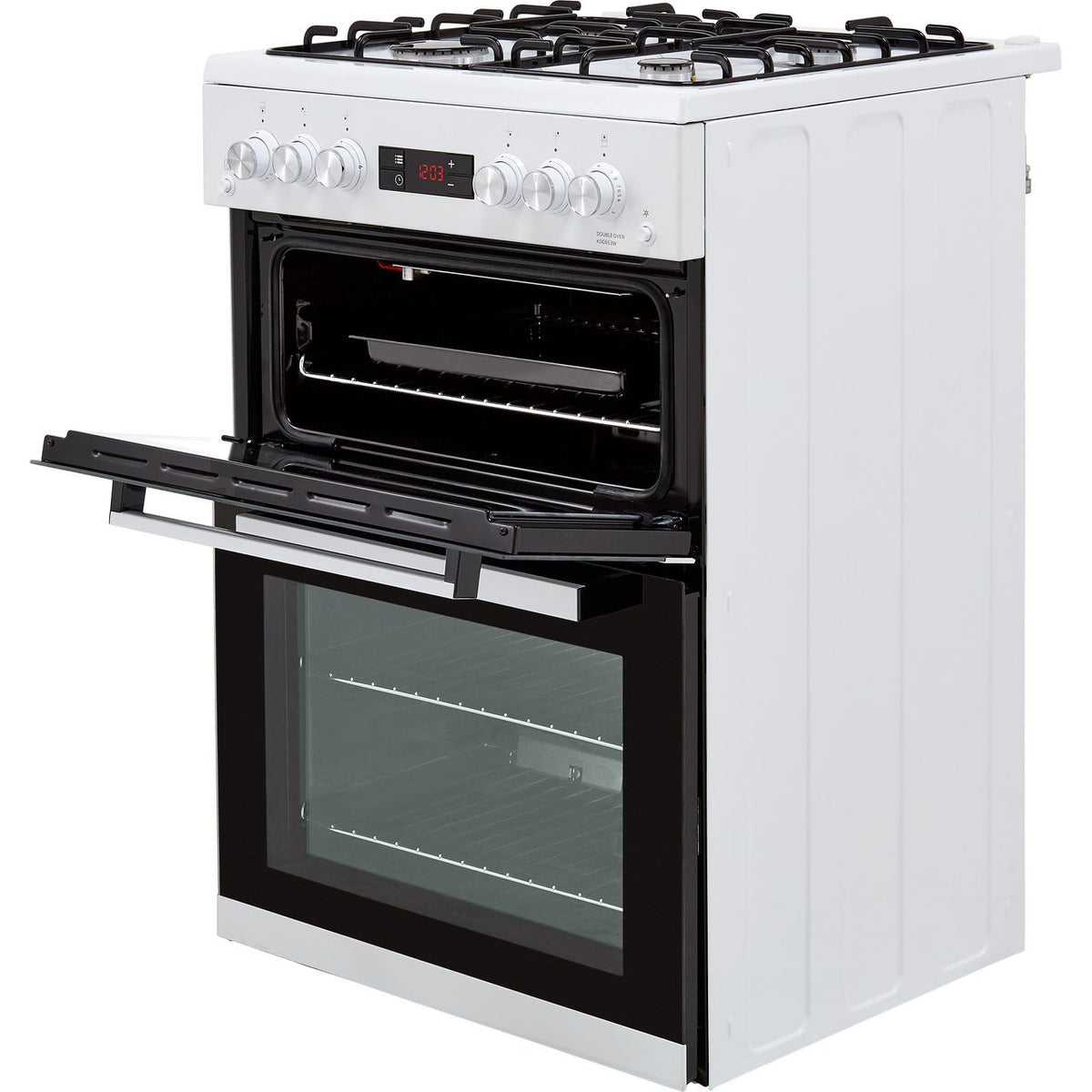 Beko KDG653W 60cm Gas Cooker with Full Width Gas Grill - White - A+-A Rated