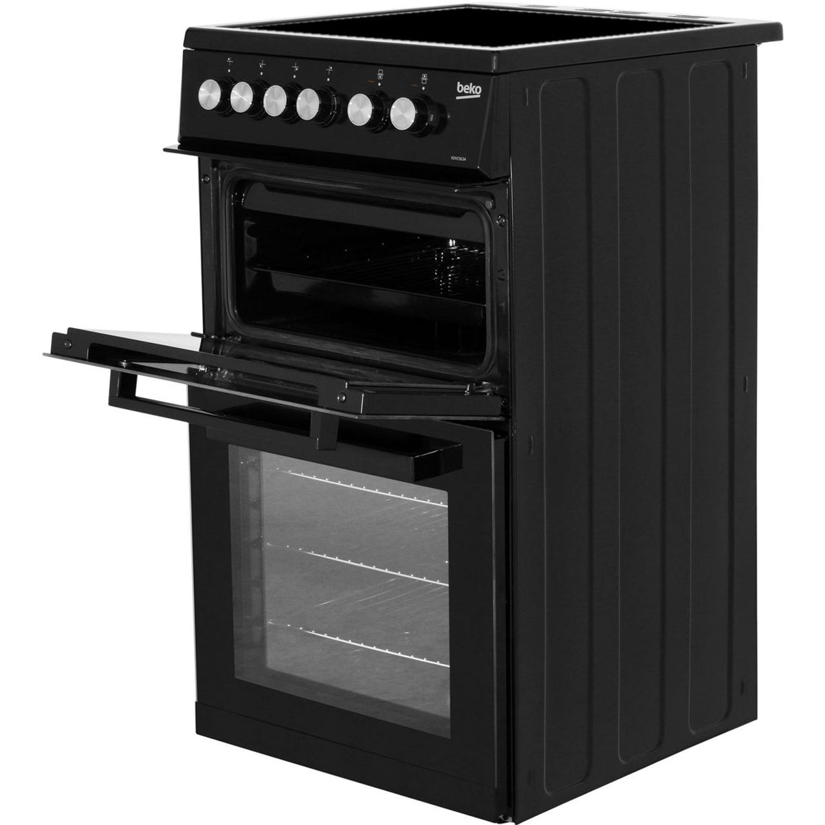 Beko KDVC563AK 50cm Electric Cooker with Ceramic Hob - Black - A-A Rated