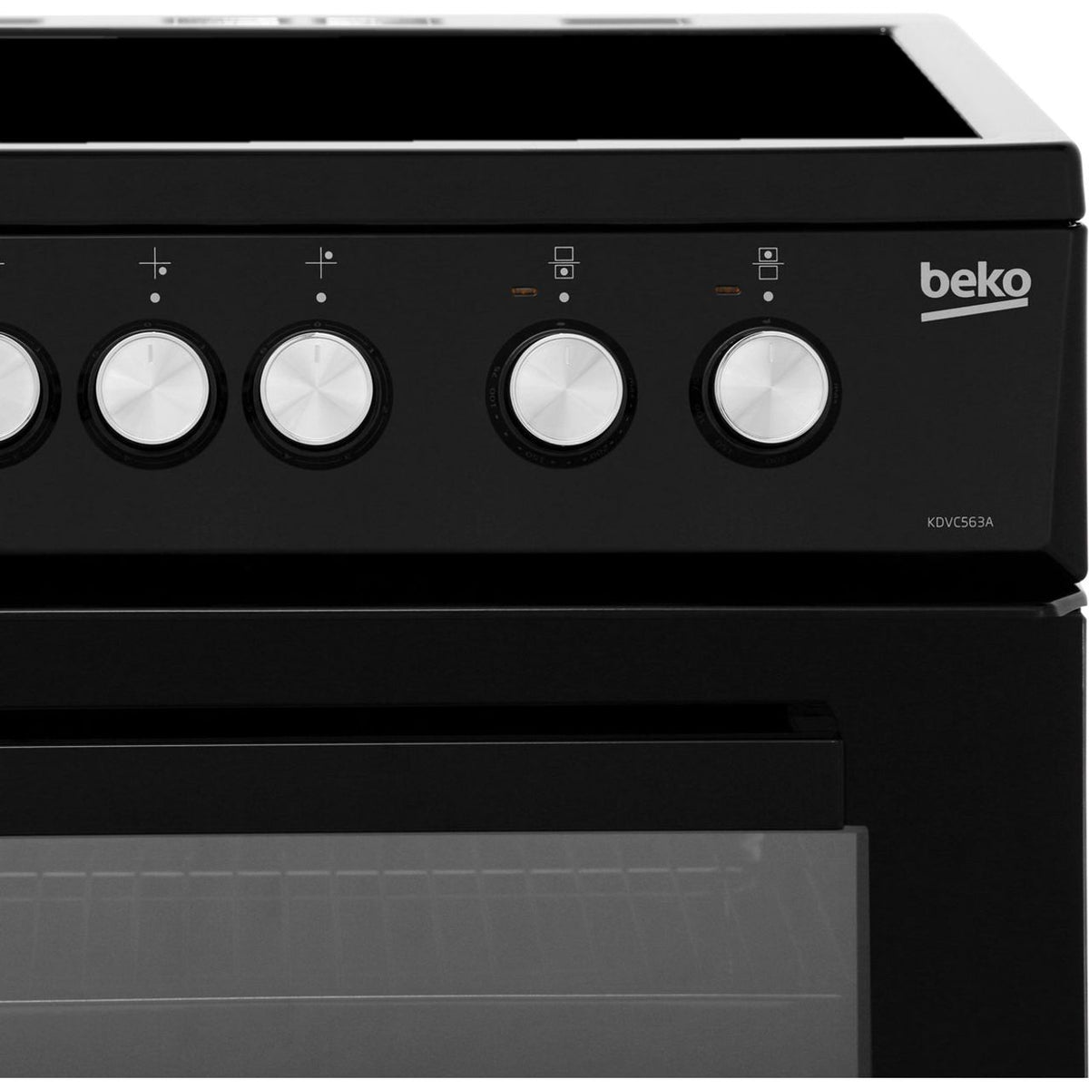 Beko KDVC563AK 50cm Electric Cooker with Ceramic Hob - Black - A-A Rated