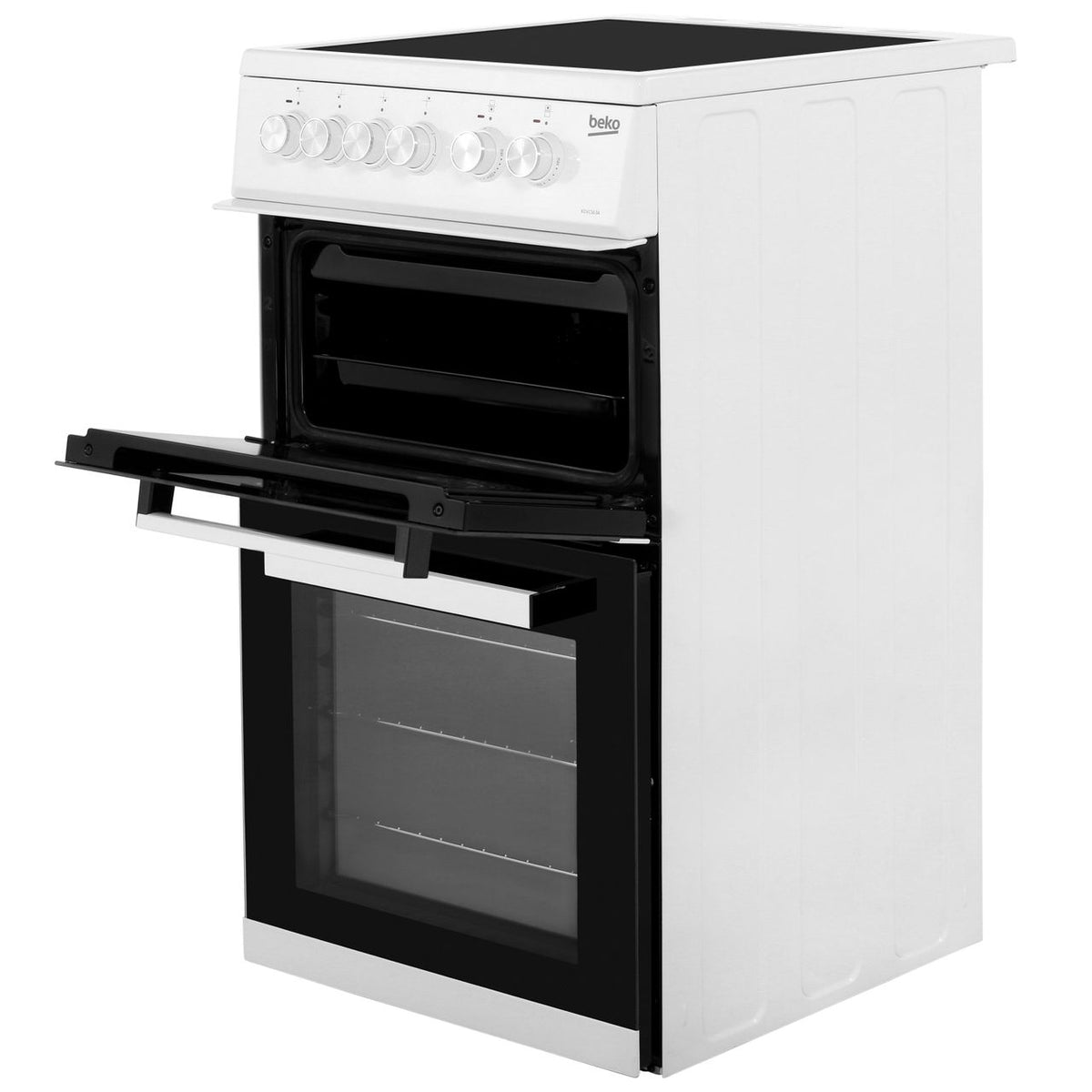 Beko KDVC563AW 50cm Electric Cooker with Ceramic Hob - White - A-A Rated