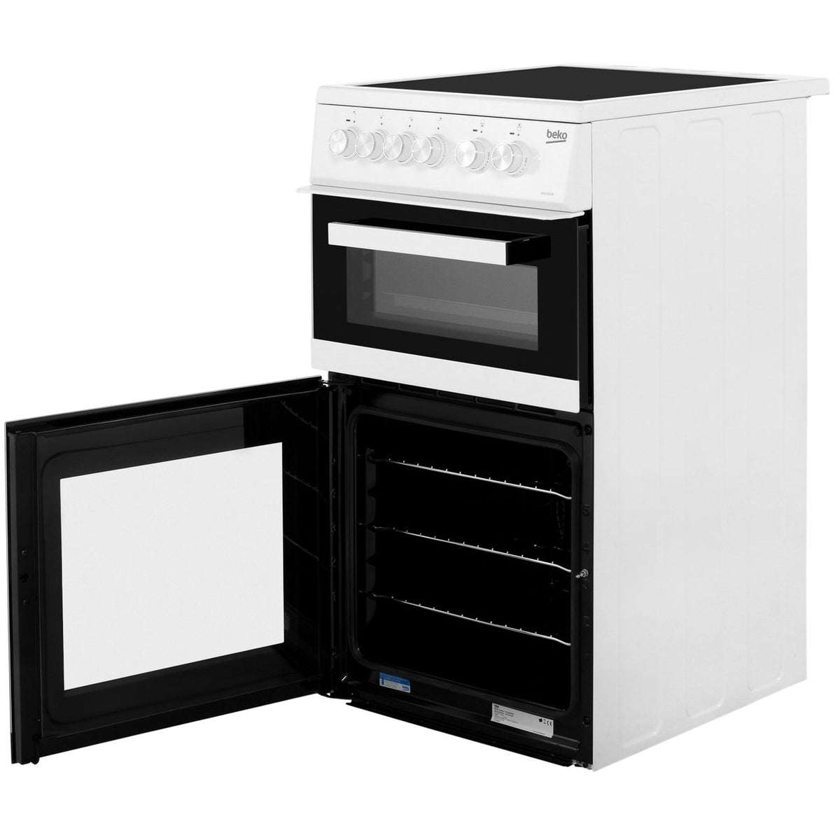 Beko KDVC563AW 50cm Electric Cooker with Ceramic Hob - White - A-A Rated