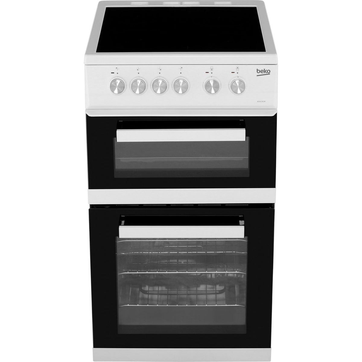 Beko KDVC563AW 50cm Electric Cooker with Ceramic Hob - White - A-A Rated