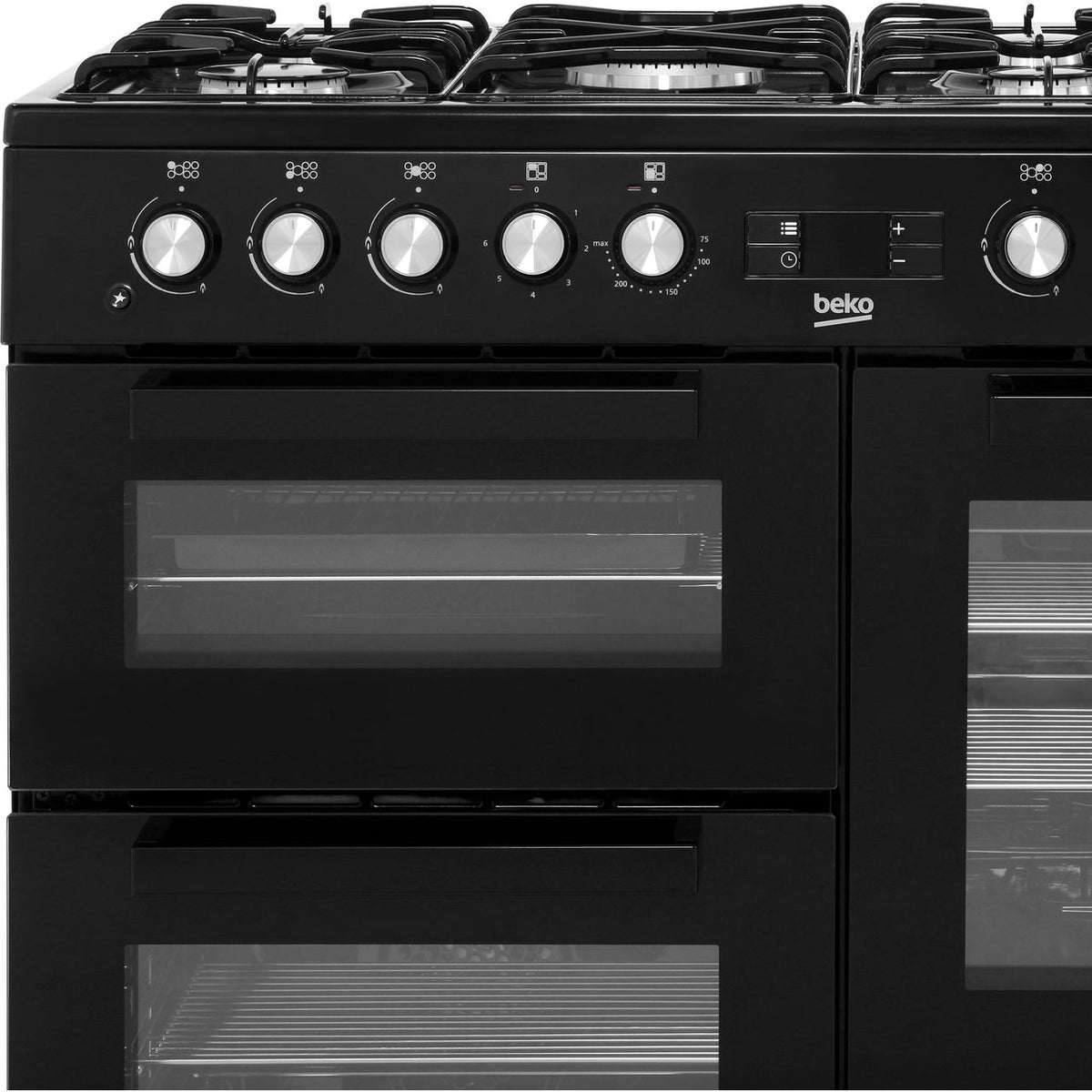 Beko KDVF100K 100cm Dual Fuel Range Cooker - Black - A-A Rated