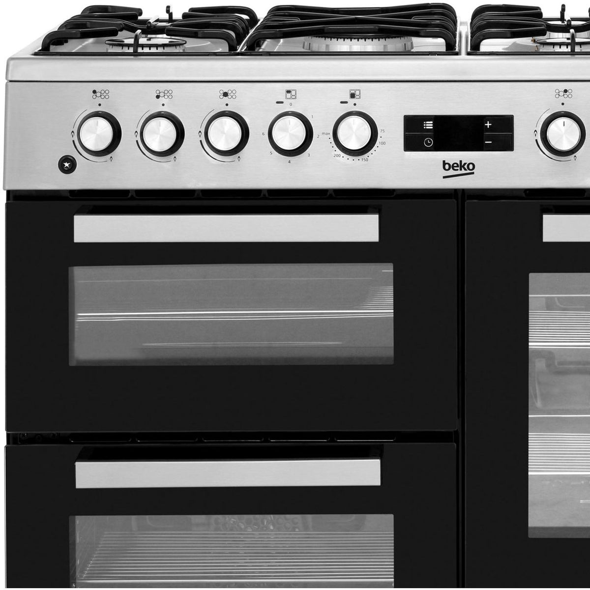 Beko KDVF100X 100cm Dual Fuel Range Cooker - Stainless Steel - A-A Rated