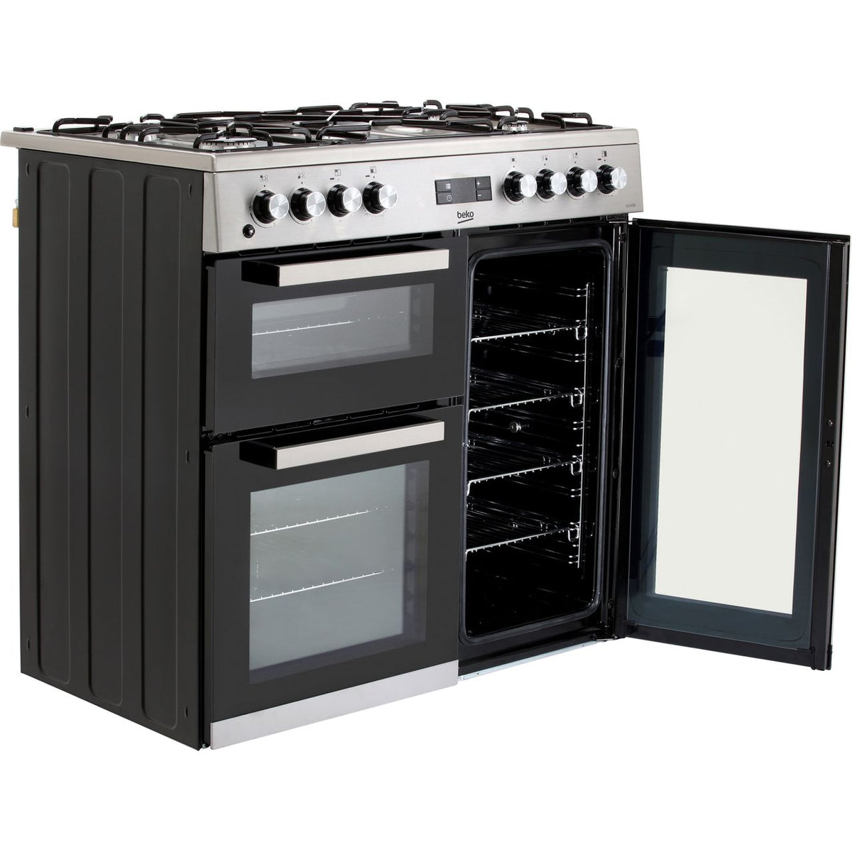 Beko KDVF90X 90cm Dual Fuel Range Cooker - Stainless Steel - A-A Rated