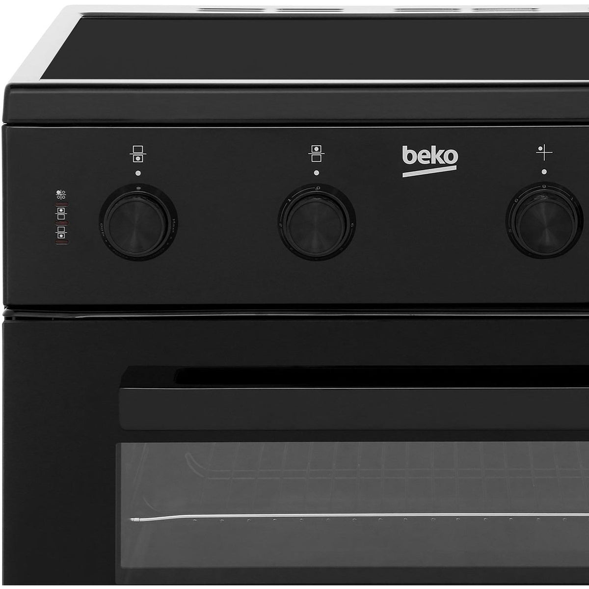 Beko KTC611K 60cm Electric Cooker with Ceramic Hob - Black - A Rated