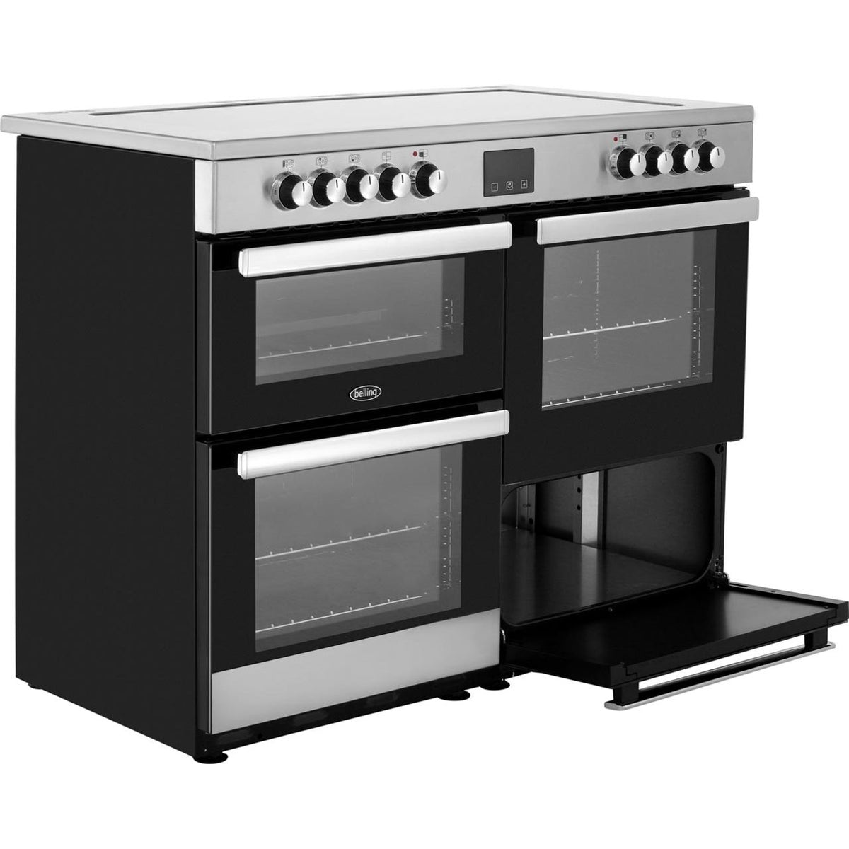 Belling Cookcentre110E 110cm Electric Range Cooker with Ceramic Hob - Stainless Steel - A-A Rated