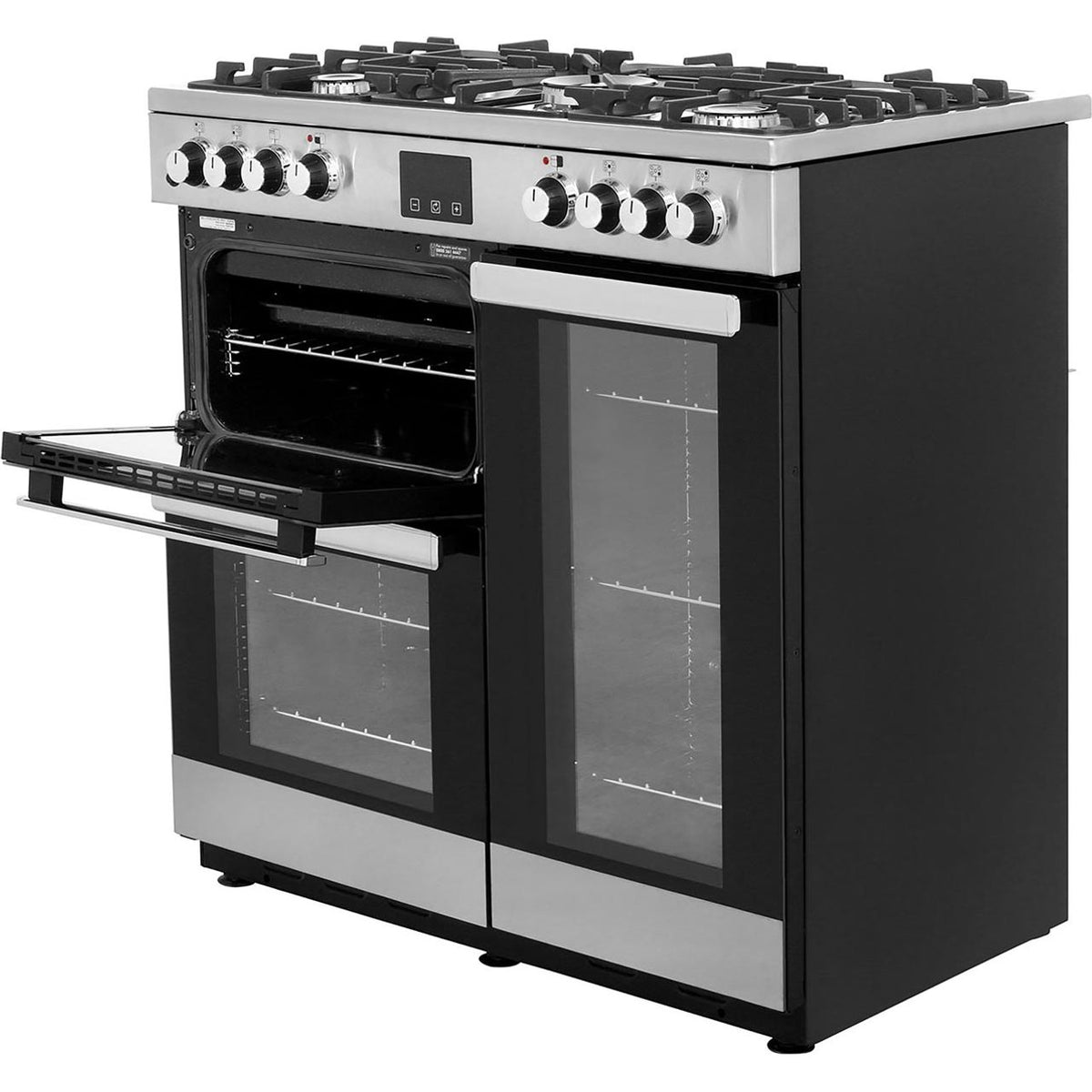 Belling Cookcentre90DFT 90cm Dual Fuel Range Cooker - Stainless Steel - A-A Rated