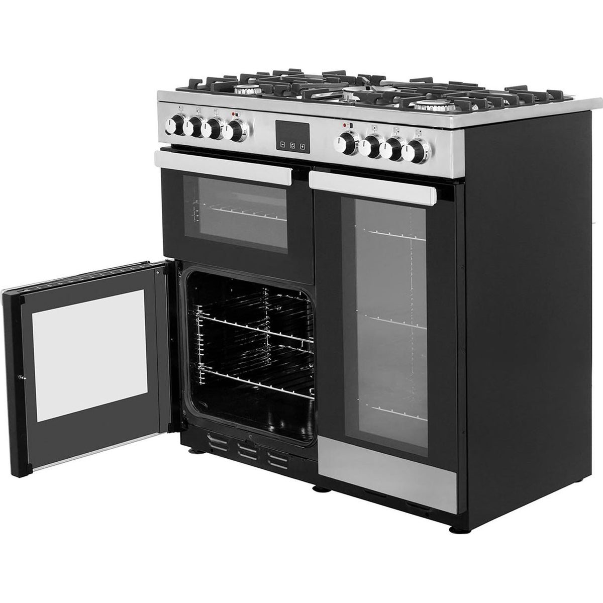 Belling Cookcentre90DFT 90cm Dual Fuel Range Cooker - Stainless Steel - A-A Rated