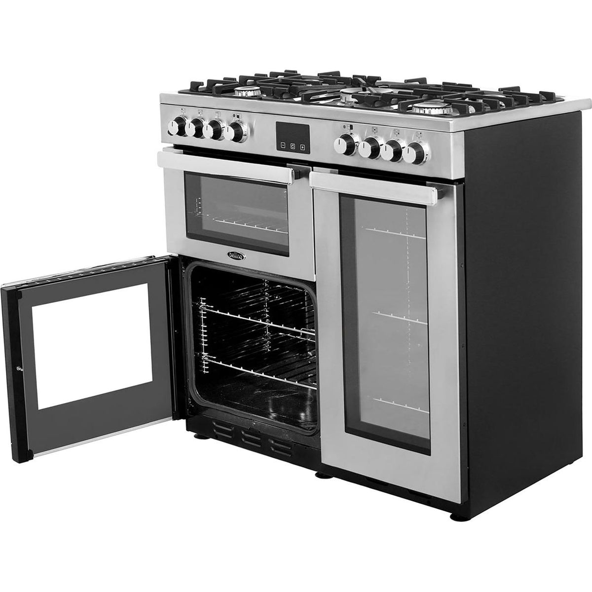 Belling Cookcentre90DFTProf 90cm Dual Fuel Range Cooker - Stainless Steel - A-A Rated