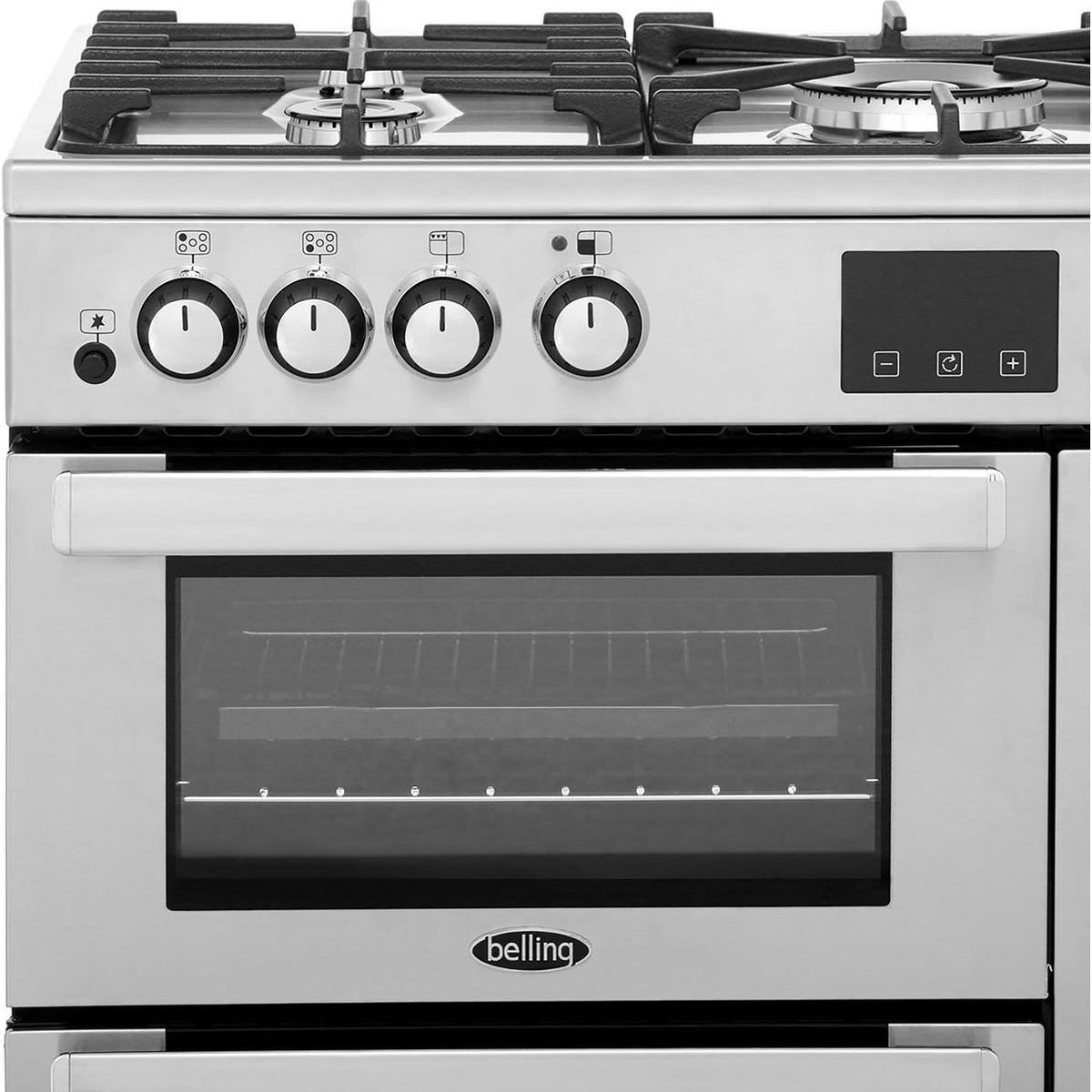 Belling Cookcentre90DFTProf 90cm Dual Fuel Range Cooker - Stainless Steel - A-A Rated