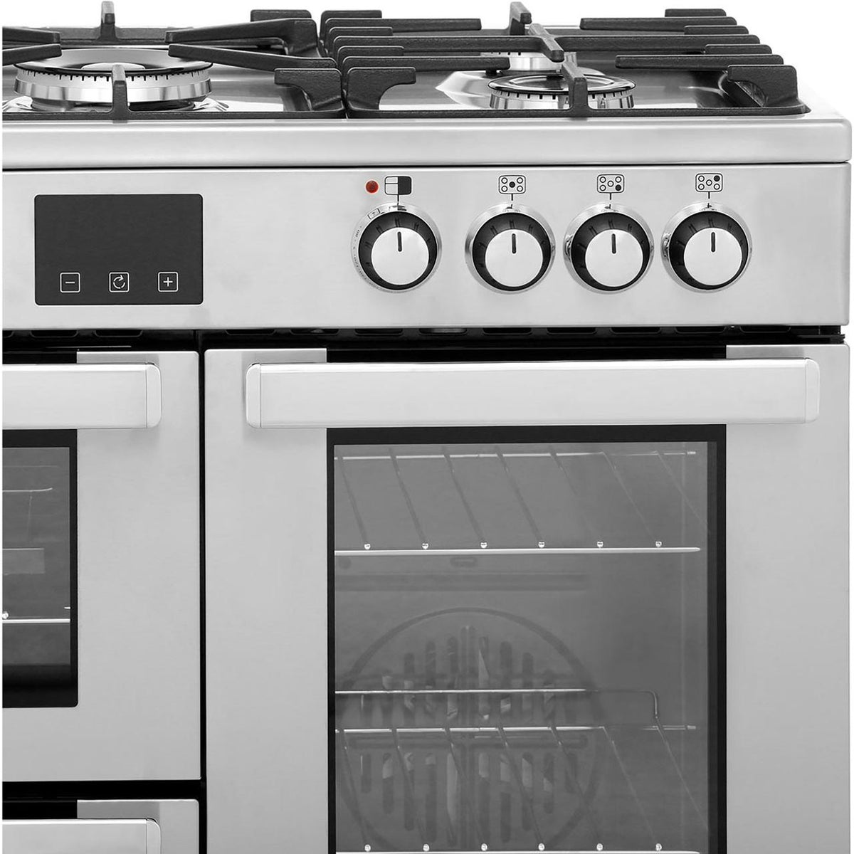 Belling Cookcentre90DFTProf 90cm Dual Fuel Range Cooker - Stainless Steel - A-A Rated