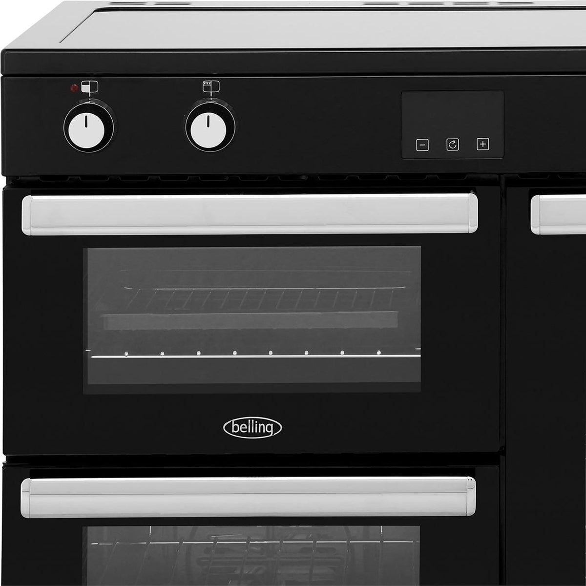 Belling Cookcentre90Ei 90cm Electric Range Cooker with Induction Hob - Black - A-A Rated