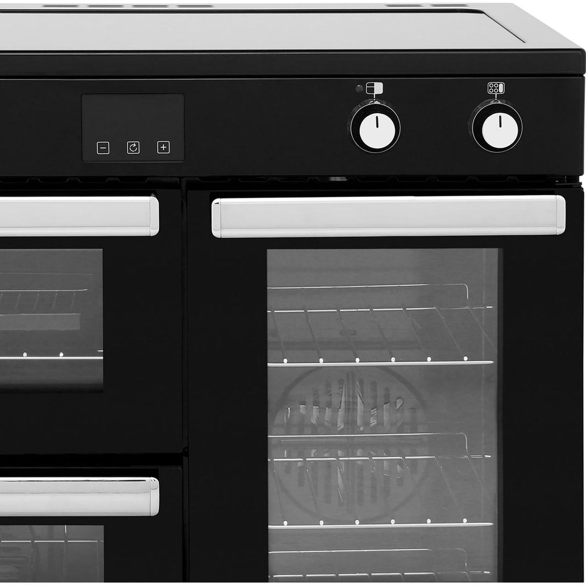 Belling Cookcentre90Ei 90cm Electric Range Cooker with Induction Hob - Black - A-A Rated