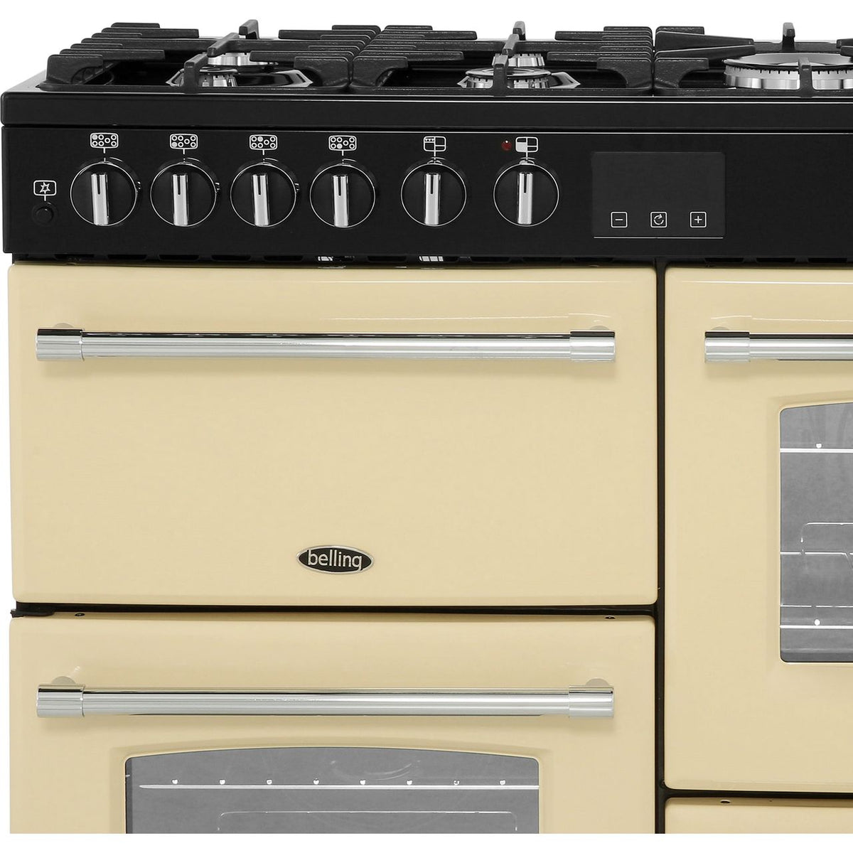 Belling Farmhouse100DF 100cm Dual Fuel Range Cooker - Cream - A-A Rated