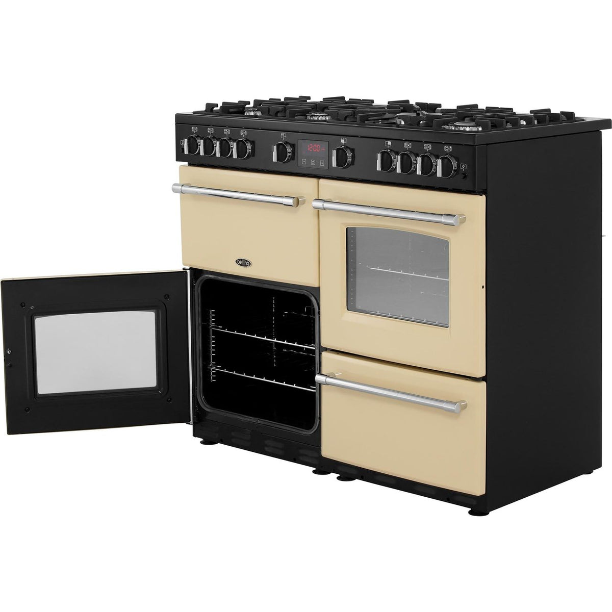 Belling FarmhouseX100G 100cm Gas Range Cooker - Cream - A-A Rated