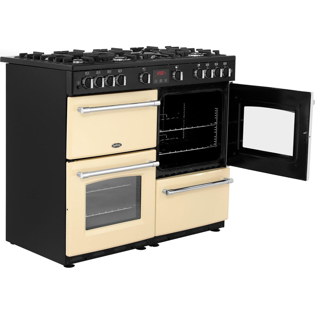 Belling FarmhouseX100G 100cm Gas Range Cooker - Cream - A-A Rated