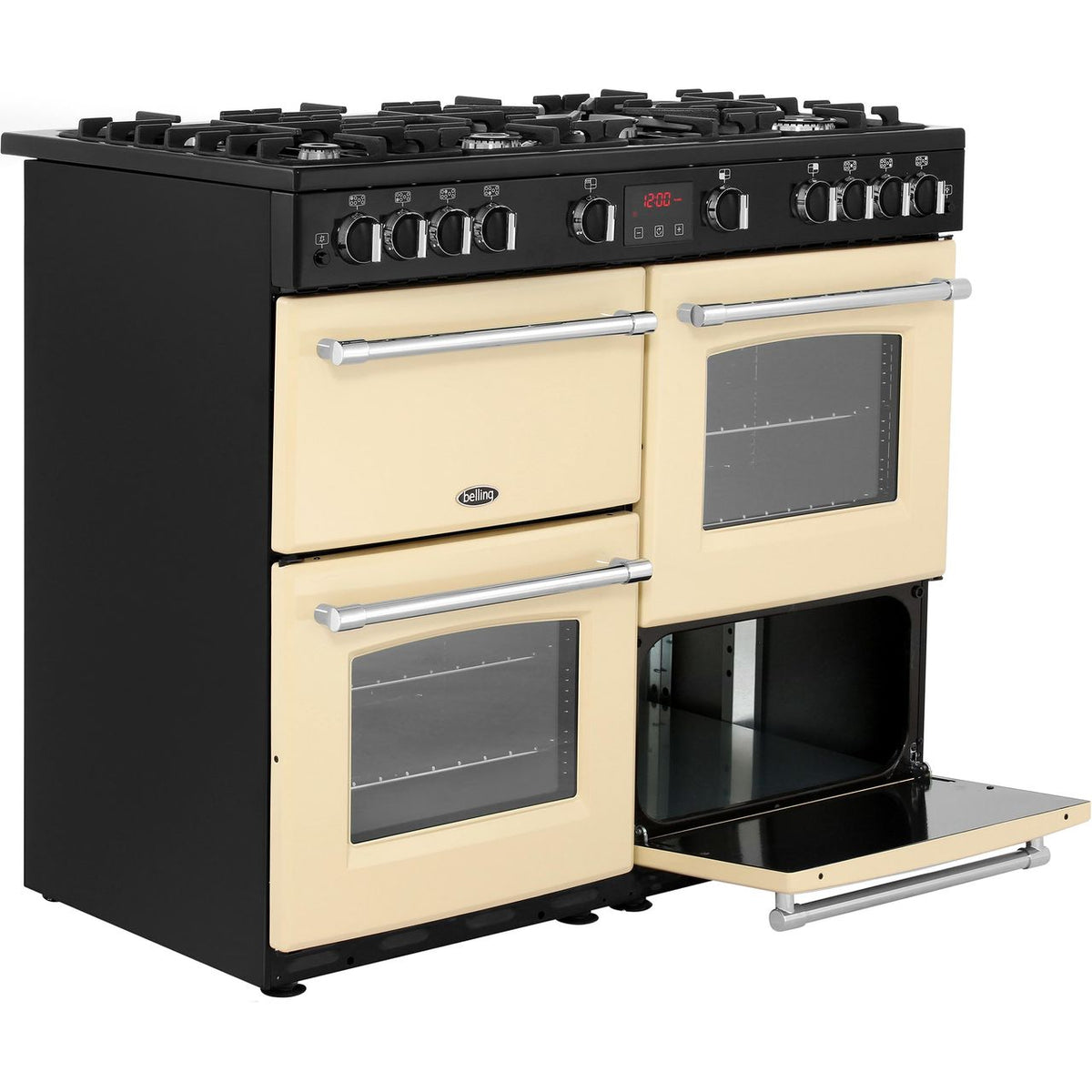 Belling FarmhouseX100G 100cm Gas Range Cooker - Cream - A-A Rated