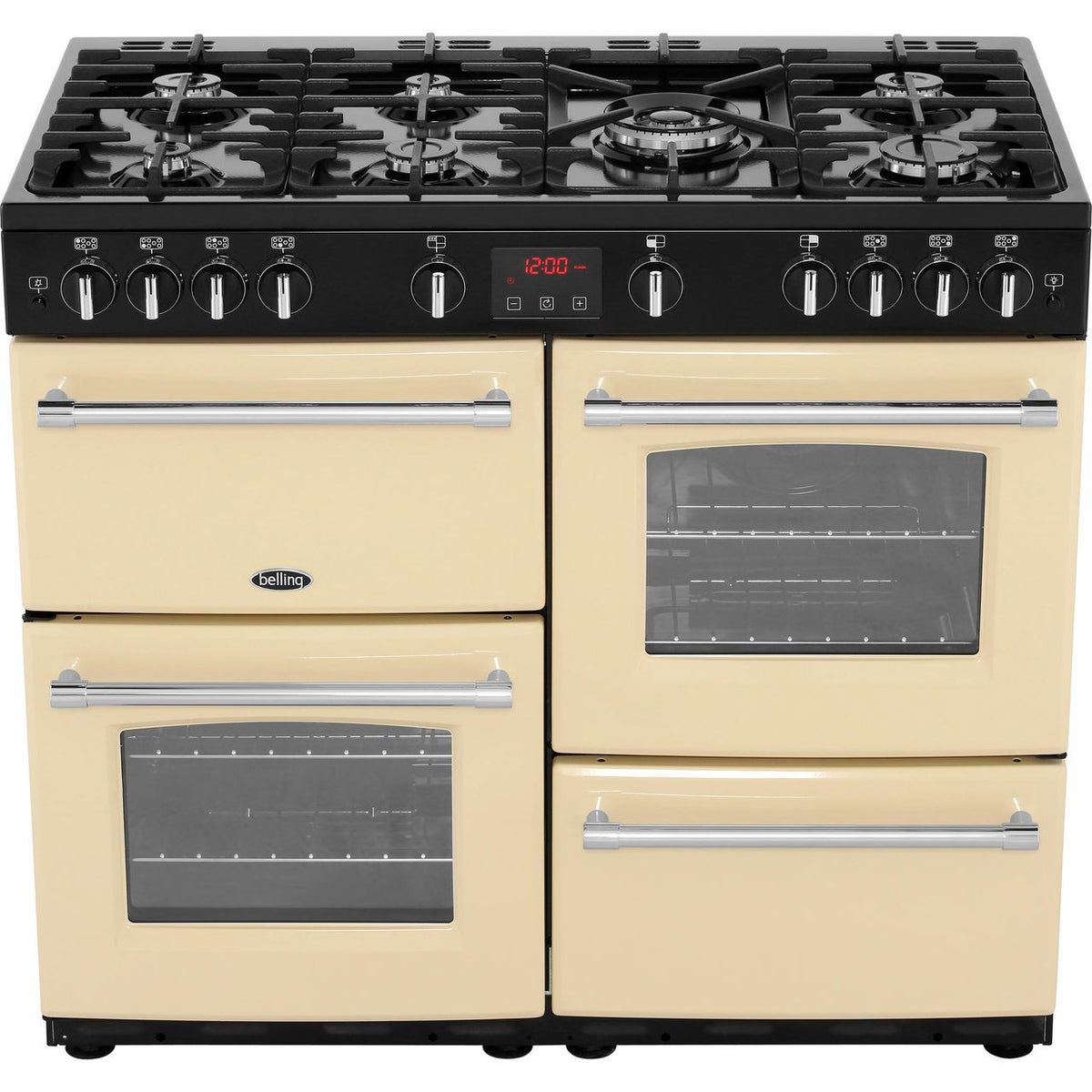 Belling FarmhouseX100G 100cm Gas Range Cooker - Cream - A-A Rated