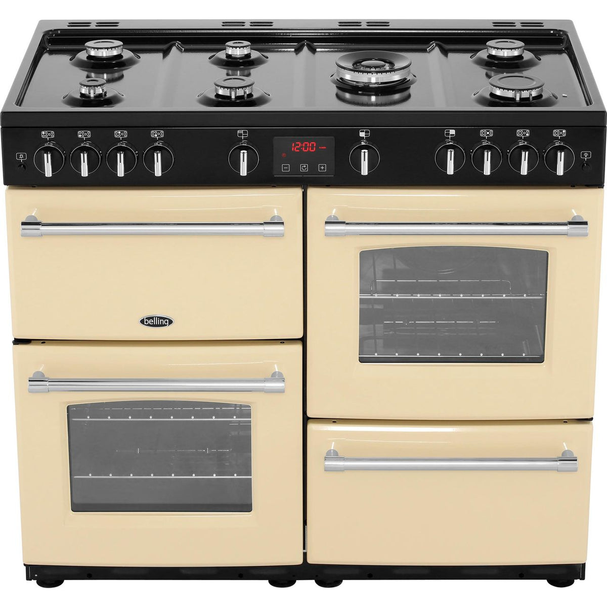 Belling FarmhouseX100G 100cm Gas Range Cooker - Cream - A-A Rated