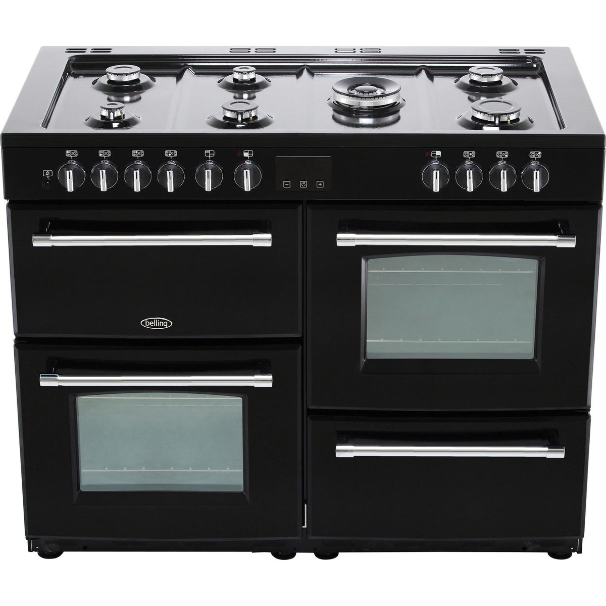 Belling Farmhouse110DF 110cm Dual Fuel Range Cooker - Black - A-A Rated