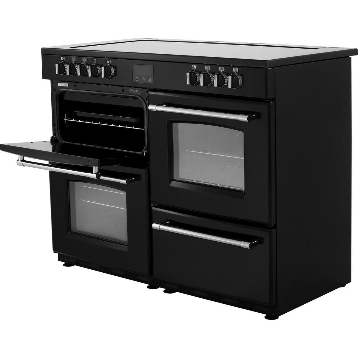 Belling Farmhouse110E 110cm Electric Range Cooker with Ceramic Hob - Black - A-A Rated