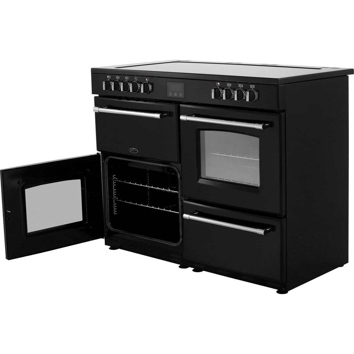 Belling Farmhouse110E 110cm Electric Range Cooker with Ceramic Hob - Black - A-A Rated