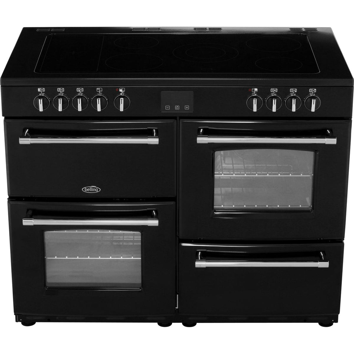 Belling Farmhouse110E 110cm Electric Range Cooker with Ceramic Hob - Black - A-A Rated