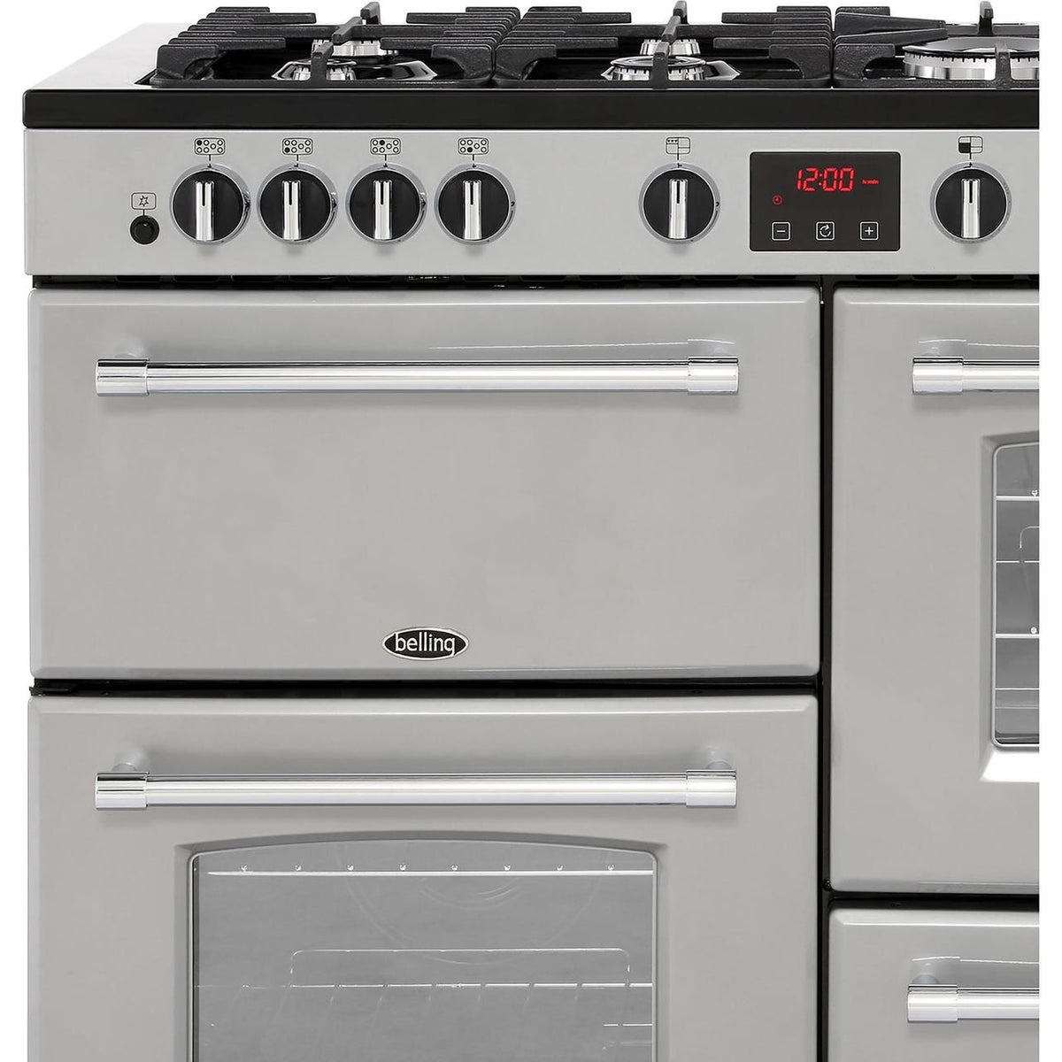 Belling FarmhouseX110G 110cm Gas Range Cooker - Silver - A-A Rated