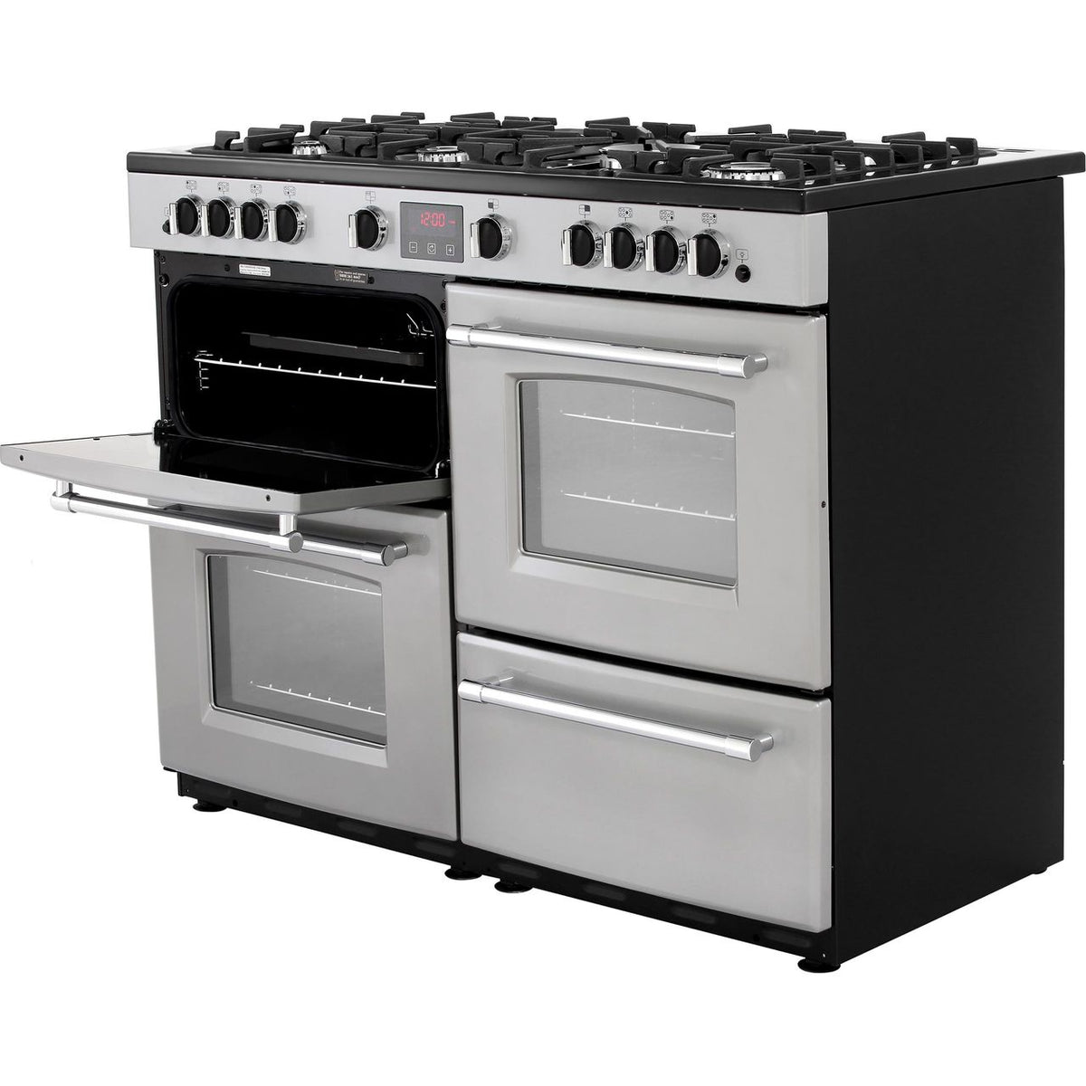 Belling FarmhouseX110G 110cm Gas Range Cooker - Silver - A-A Rated