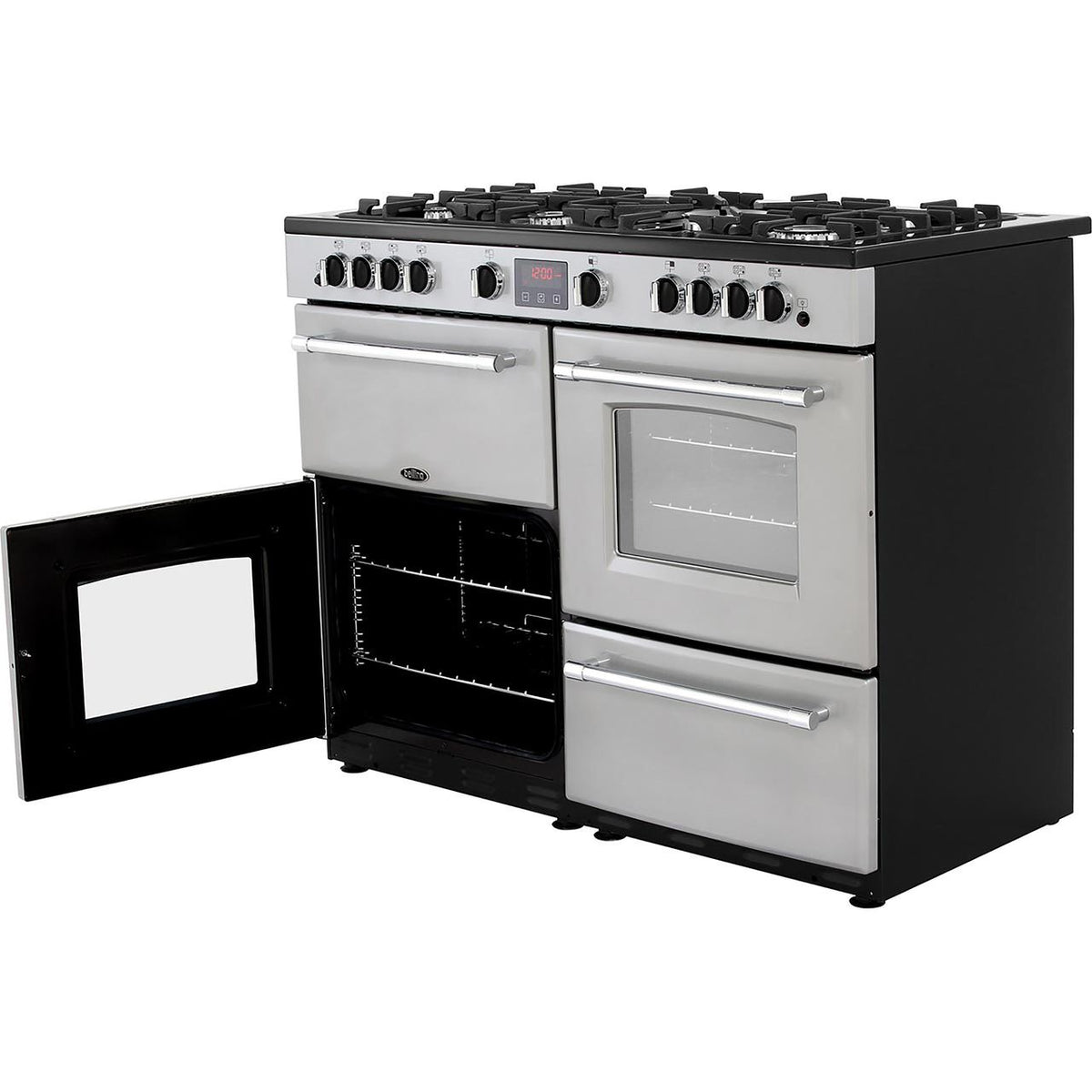 Belling FarmhouseX110G 110cm Gas Range Cooker - Silver - A-A Rated