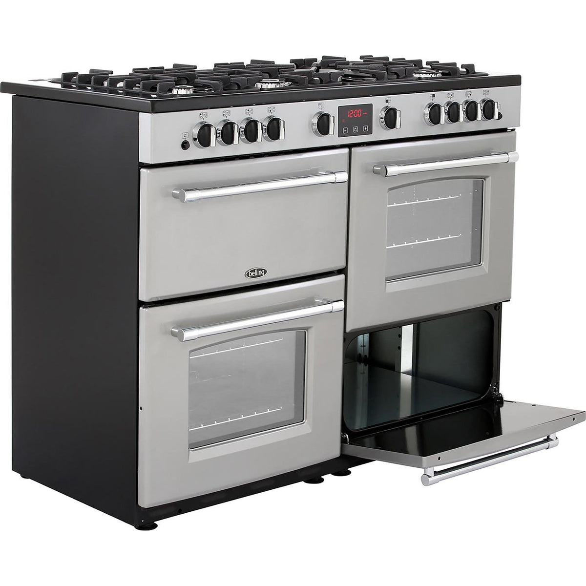 Belling FarmhouseX110G 110cm Gas Range Cooker - Silver - A-A Rated