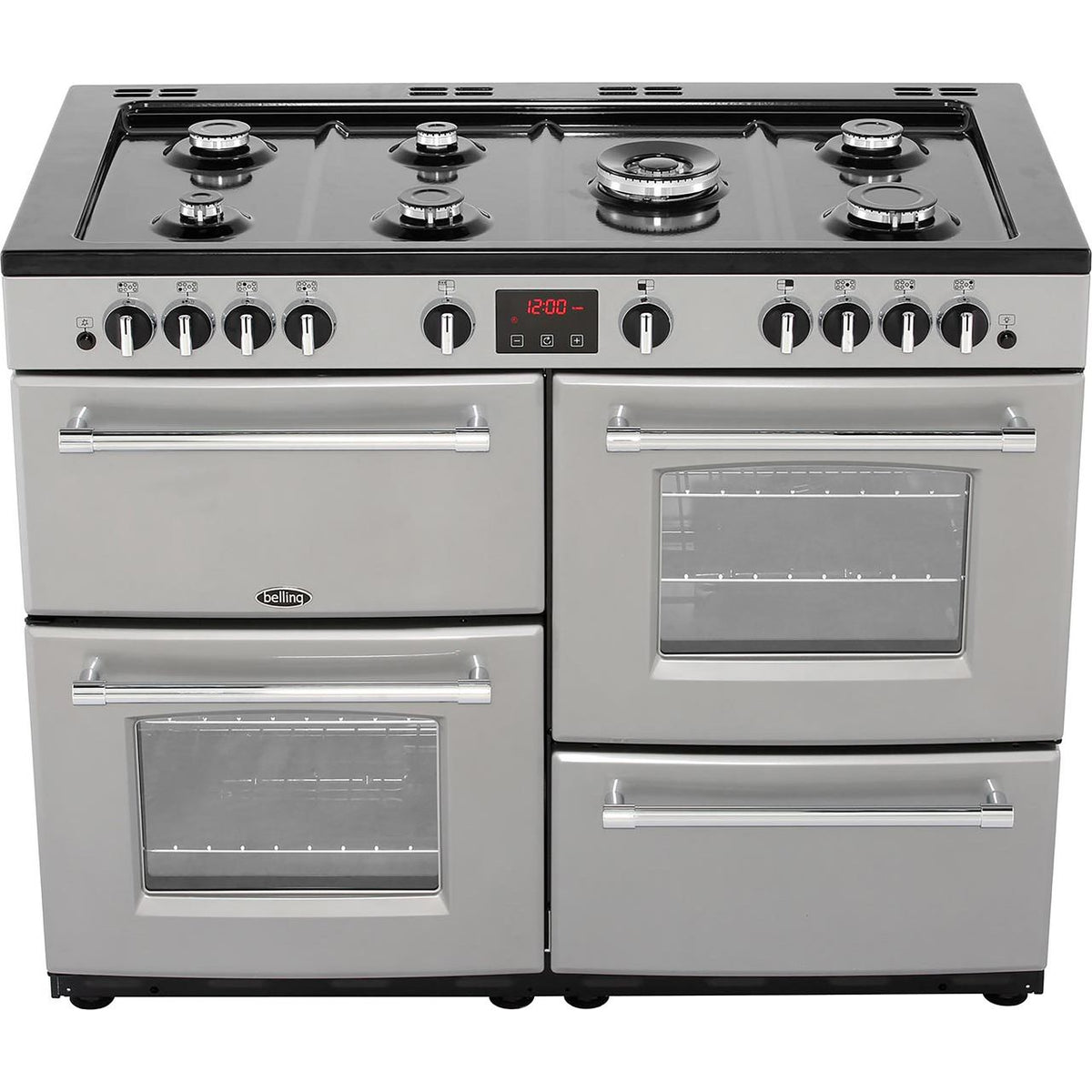 Belling FarmhouseX110G 110cm Gas Range Cooker - Silver - A-A Rated