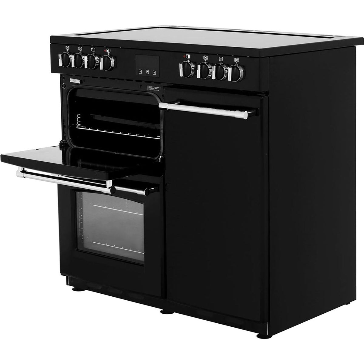 Belling Farmhouse90E 90cm Electric Range Cooker with Ceramic Hob - Black - A-A Rated